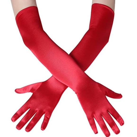 Assorted Colors of Long Satin Gloves for Ladies Formal Events - Picture 5 of 7
